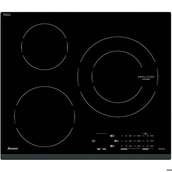 Induktionshäll - SAUTER - SPI4360B - 3 brännare - Touchkontroller - 4 kW Svart