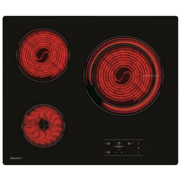 Sauter Spishäll i glaskeramik 60cm 4 brännare 6100w svart - spv4530b Svart