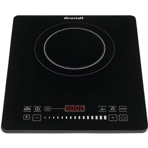 BRANDT Induktionshäll 1 brännare 2000 Watt 10 kokplatser TI1SLIM svart