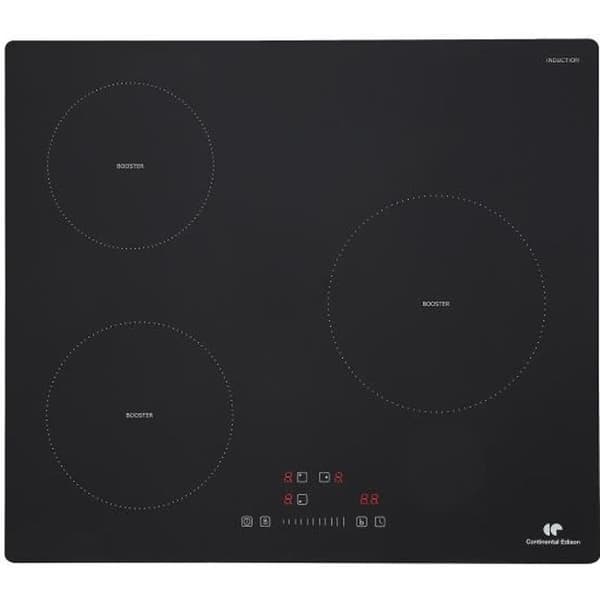 Induktionsplatta 3 Foci Continental Edison - 3 Timers - 3 boosters - Svart