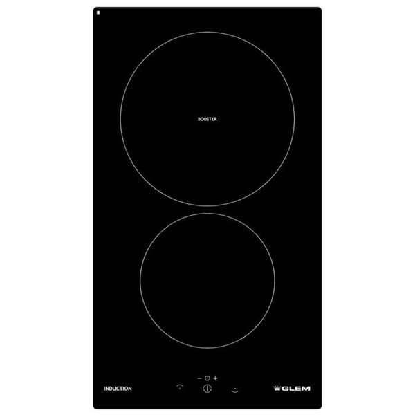 GLEM - Domino Induktion 30cm GTI322 - 2 brännare - 1400W/2000W - Frontreglage - Barnsäkerhet