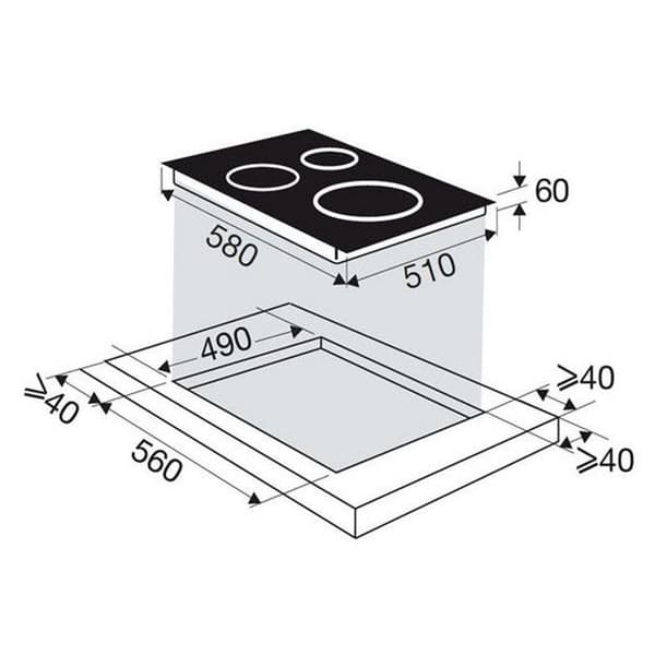 Induktionshäll - BRANDT - BPI1639KX - 3 zoner - 4 kW - Säkerhetspaket 10 säkerhetsfunktioner