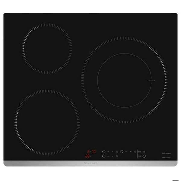 Induktionshäll - BRANDT - BPI1639KX - 3 zoner - 4 kW - Säkerhetspaket 10 säkerhetsfunktioner Svart
