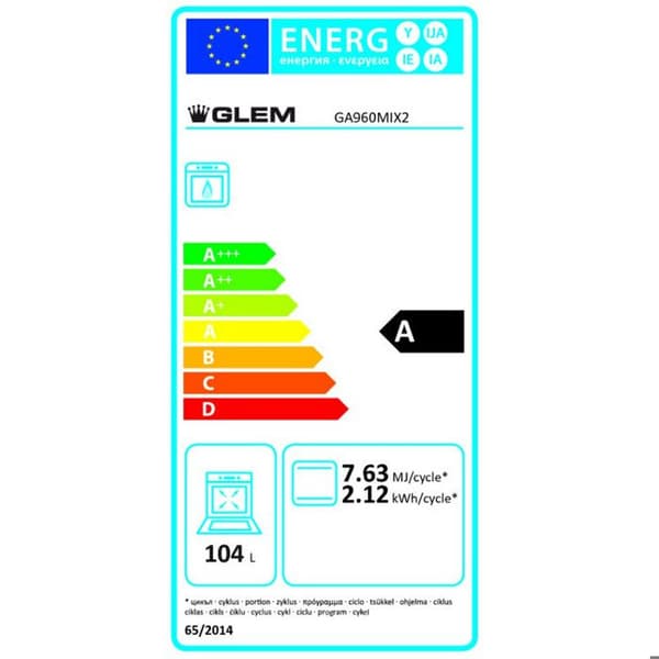 Stor spis - GLEM - GA 960 MIX 2 - Gas - Enkelugn - Fläktvärme