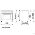 Miniatyrbild 3 av 3: E-KOKER 90 X 60 CM ROSTFRITT STÅL - CAT GLEM MULTIFUNKTIONELL EL UGN - GE960CBIX2