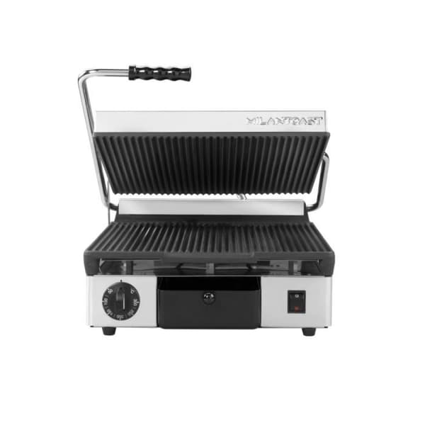 MILANTOAST - Slät räfflad fyrkantig gjutjärnsplatta 220-240V 2,9kw