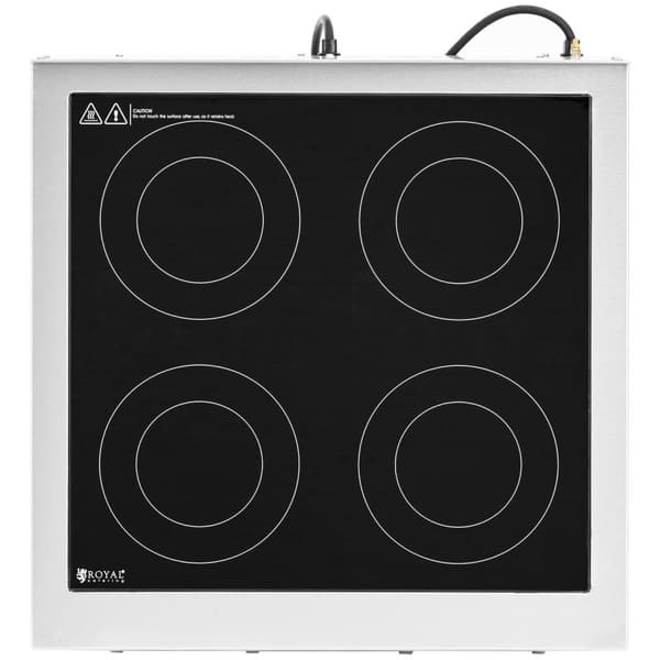 Royal Catering Induktionsplatta - 4 plattor - Ø 12–26 cm - Portabel - Royal Catering