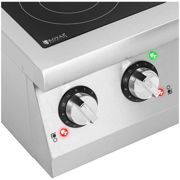 Royal Catering Induktionsplatta - 4 plattor - Ø 12–26 cm - Portabel - Royal Catering