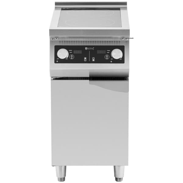 Royal Catering Induktionsspis - 8500 W - 2 kokplattor - 60–240 °C - Förvaringsutrymme - Royal Catering
