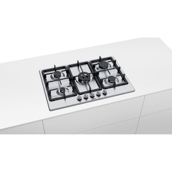 BOSCH - PGQ7B5B90 - Gashäll - 5 zoner - 10800W - 75 cm - Rostfritt stål