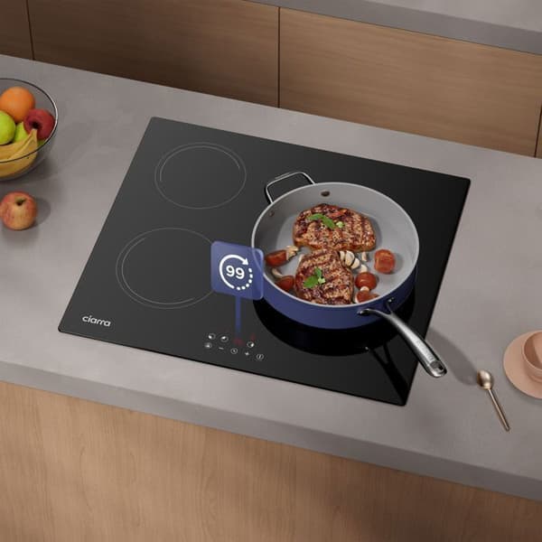 CIARRA 3 Brännare Induktionshäll - 5600W - 99 Min - Sensitive Touch - Timer - Lås - 59cm Häll