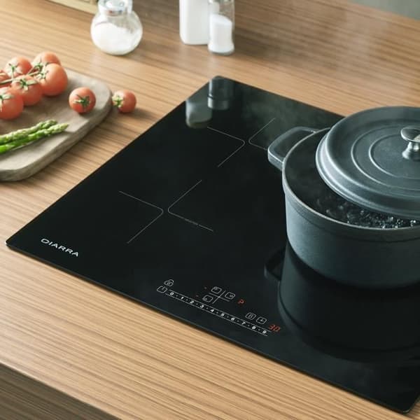 CIARRA Induktionshäll 3 brännare 6200W med boosters 59 cm Timer Barnsäkerhetshäll CD3BBIH