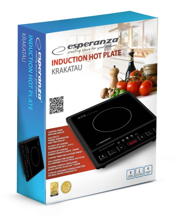 Esperanza EKH011 Sort induktionskomfur