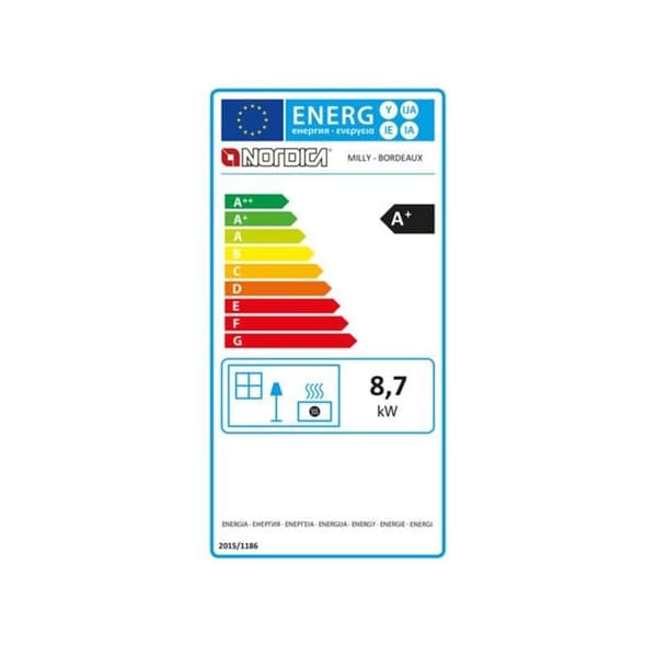 Nordica Vedspis 8,7kw vinröd - 7018000