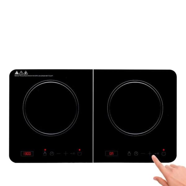 Induktionskokplatta - ALPINA - 2 brännare - Beröringskontroll - 3500W - Termostat 60-240°C