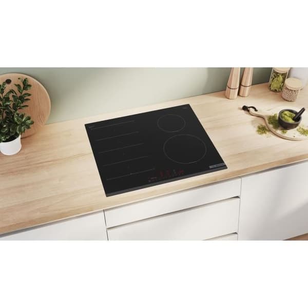 Bordinduktion - BOSCH SERIE 6 PIX631HC1E - 4 brännare - 7400 W - Multitouch+ - Flexzon - Svart
