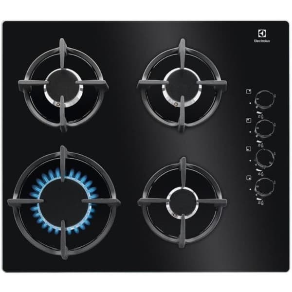 Gasolhäll - Electrolux - EGG6407K - Härdat glas - Integrerad tändare - Gjutjärnsgrillar