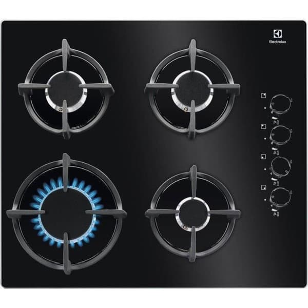 Gasolhäll - Electrolux - EGG6407K - Härdat glas - Integrerad tändare - Gjutjärnsgrillar