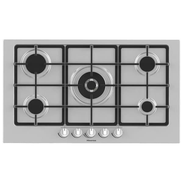 Gaskök - Hisense - GM973XF - 5 zoner - 90 cm - Fingeravtryckssäker rostfritt stål