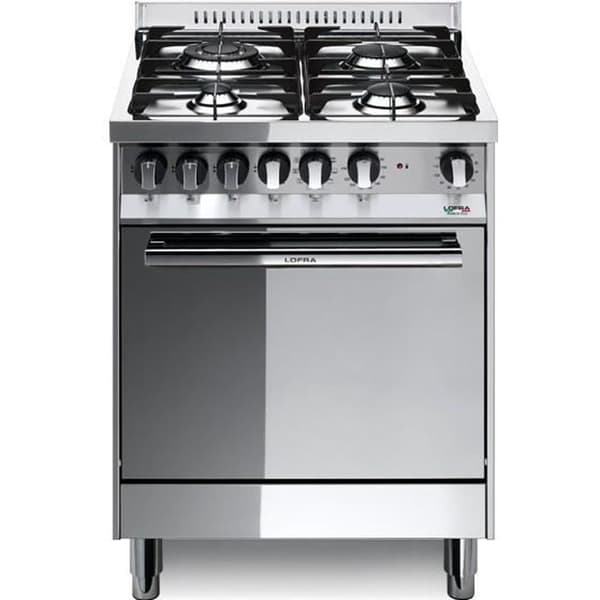 LOFRA M66MF-C 60x60 spis - 4 gasbrännare med trippelkronor - Multifunktionsugn Rostfritt stål