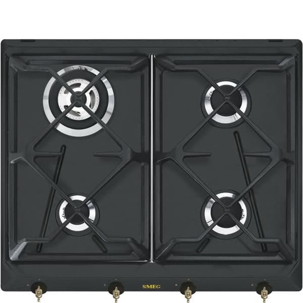 SMEG SRV864AOGH integrerad gasspis - Antracit - 4 brännare - Emaljerad