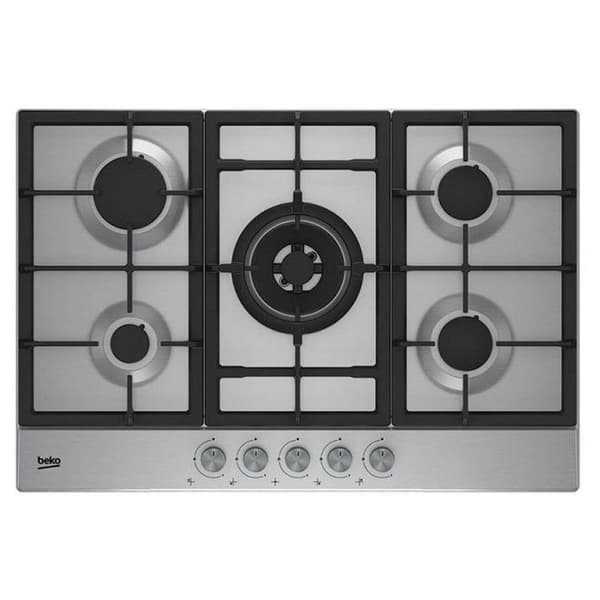 Beko Gaskogeplade Hiaw 75225 Sl 75 Cm Søvfarvet Sort, Rustfrit stål