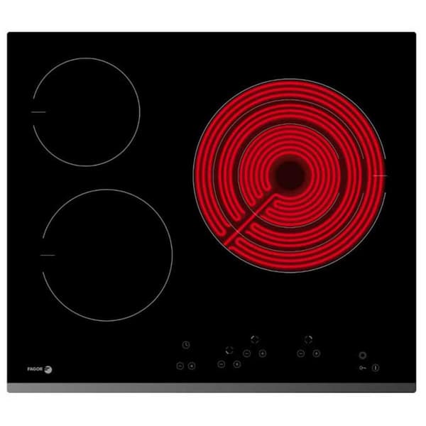 Fagor Keramisk Kogeplade 3vft330as 60 Cm Sort Sort
