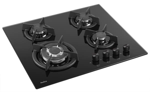 Amica PG6411SR kaasuliesi (4 keittoaluetta, musta väri)