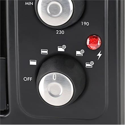 Tristar | Integroitu ajastin | Sähkökäyttöinen miniuuni | OV-1443 | 38 L | Pöytälevy | 3100 W | Musta