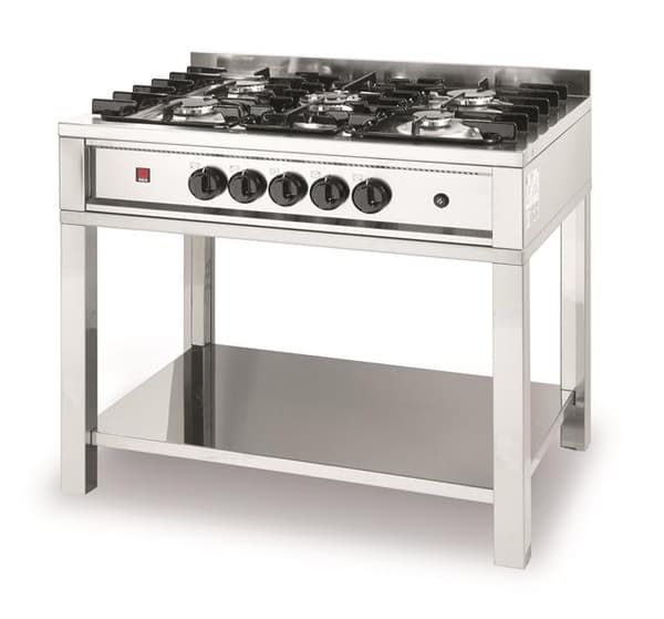 Kaasuliesi - 5-polttinen Kitchen Line avoalustalla
