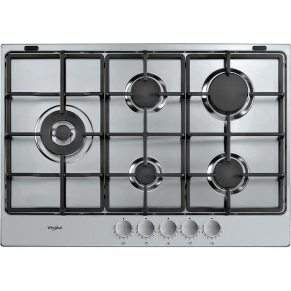 Whirlpool TGML 761 IX, Rostfritt stål, Inbyggd (placering), 75 cm, Gas, Rostfritt stål, 5 zon(er) Rostfritt stål