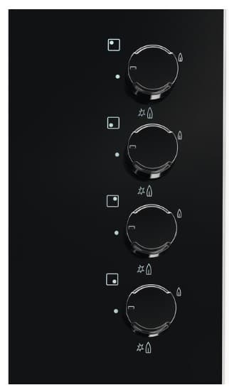 Electrolux EGG6407K Sort Indbygget 59 cm Gas 4 zone(r)