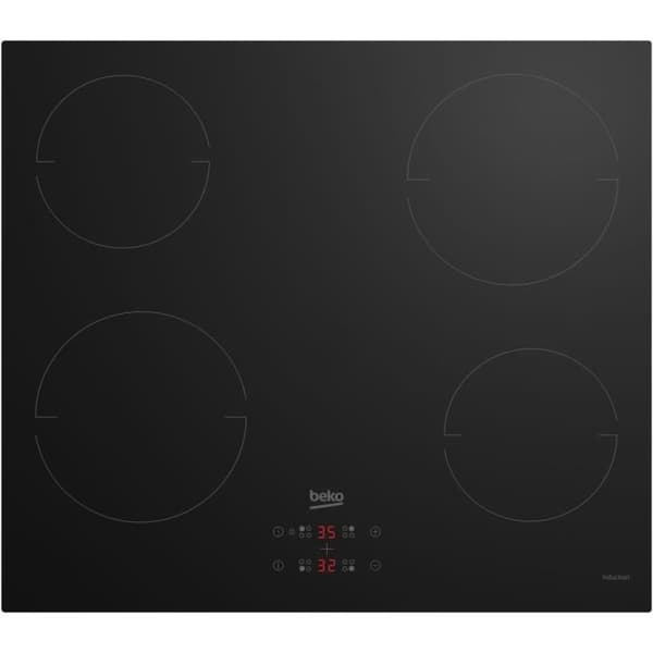 Induktionshäll - Beko - 4 brännare - 60 cm - HII64401MT Svart