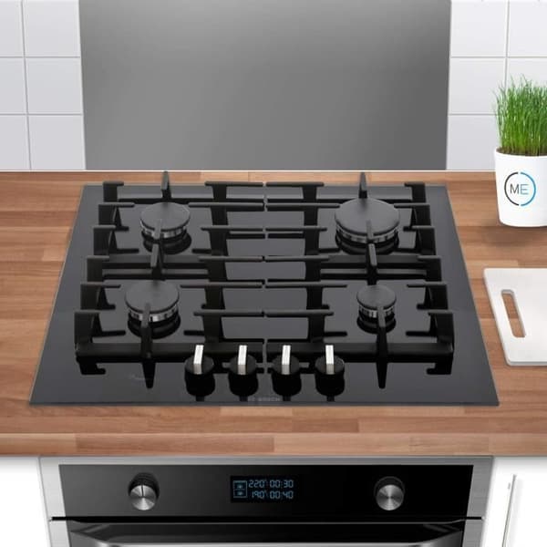 Bosch gashäll - Glaskeramik modell - 2 brännare - Svart