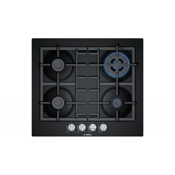 Bosch Series 4 Gashäll 60 cm N° 4 eldar härdat glas - PNH6B6B90 Svart