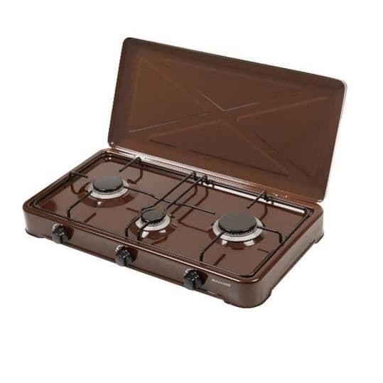 RAVANSON K-03BR häll - 3 gasbrännare - Brun - Lock