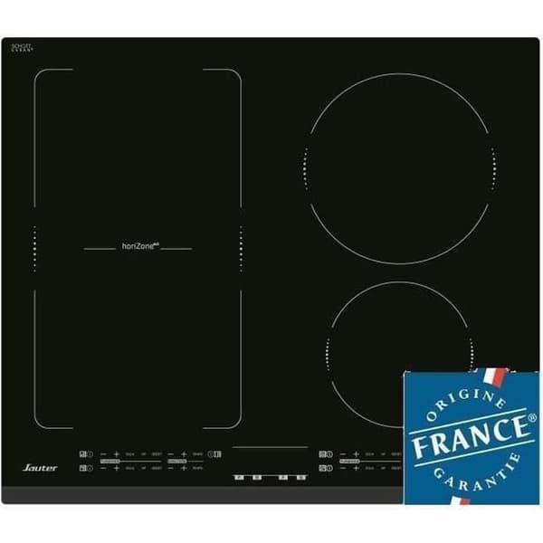 SAUTER Induktionshäll - 4 brännare - L60 x D51cm - SPI4664B - 7200W - Glasbeläggning - Svart