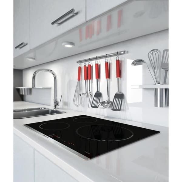 BRANDT induktionshäll - 3 zoner - 7200 B - L 58 x D 51 cm - Glasbeläggning - Svart - BPI6315B