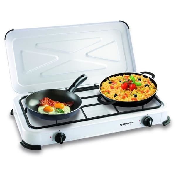 KEMPER - 2 brännare gasspis Vit