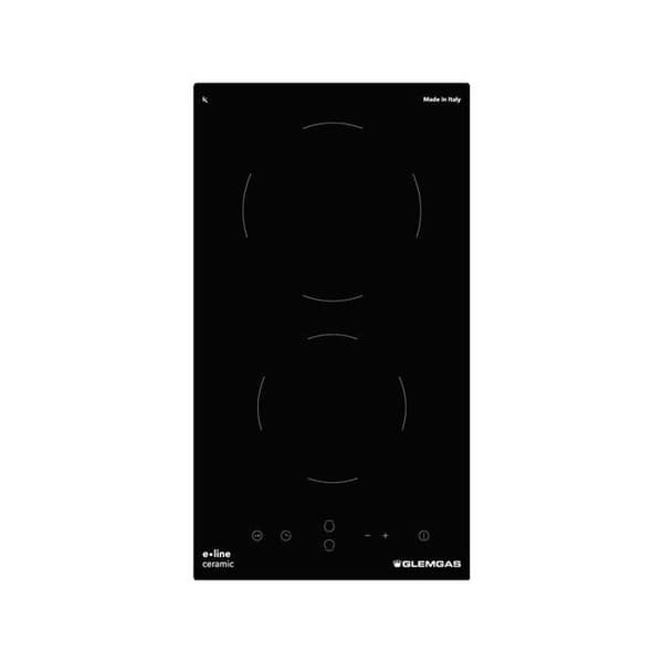 Glaskeramisk domino 30 cm - 2 Hi-Light - 9 värmeeffekter - 3 GLEM - GTH32T Svart