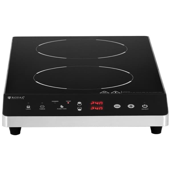 Liesi, säädettävä induktioliesi, 2 keittoaluetta, halk. 26 cm LED 1800 W