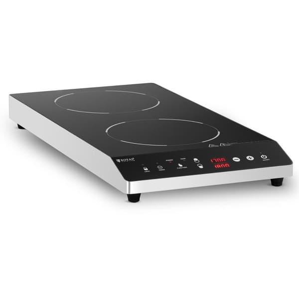 Liesi, säädettävä induktioliesi, 2 keittoaluetta, halk. 26 cm LED 1800 W