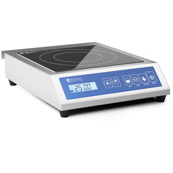 Bärbar induktionsspis, 1 kokzon, dia. 28 cm LCD 3500 W
