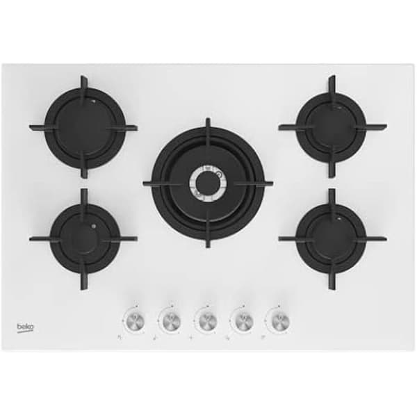 Beko HILW75222SW Inbyggd vit gashäll - Hällar (Inbyggd, gas, glas, vit, 1000 W, rund)