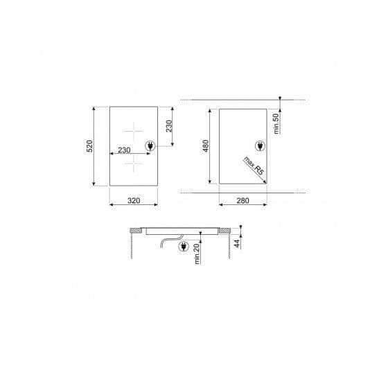 SMEG Vitroceramic Domino SE232TD1