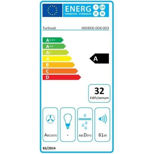 Vakuuminduktionshäll - TURBOAIR - Impulso - BL/A/60 - 4 brännare - 60,2 x 51,7 cm - Svart
