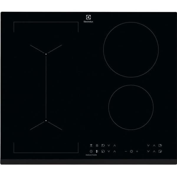 ELECTROLUX häll - 4 brännare - L60 x 67,80 cm - LIV6343 - 7350W - Glasbeläggning - Svart Svart