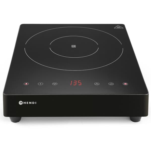 Kannettava induktioliesi kosketuspaneelilla, 1 Black Line -lämmitysalue, halk. 28 cm 3500 W - Hendi 239421