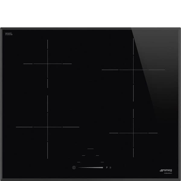 Smeg 60cm induktionshäll med fasad kant Svart