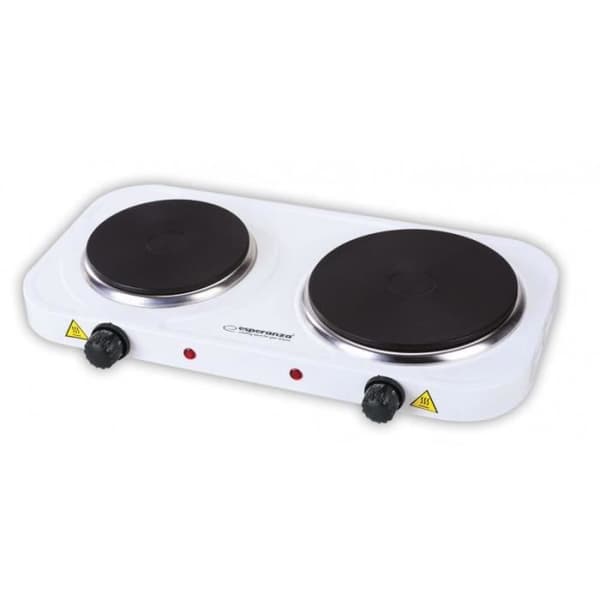 Esperanza - Elhäll 2 brännare 2500W YELLOWSTONE Vit - 5901299930670 Vit